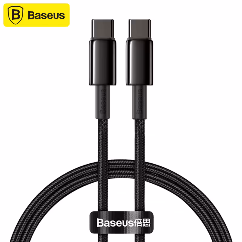 کابل Type C به Type C فست شارژ بیسوس Baseus Tungsten Gold PD QC4 CATWJ-01