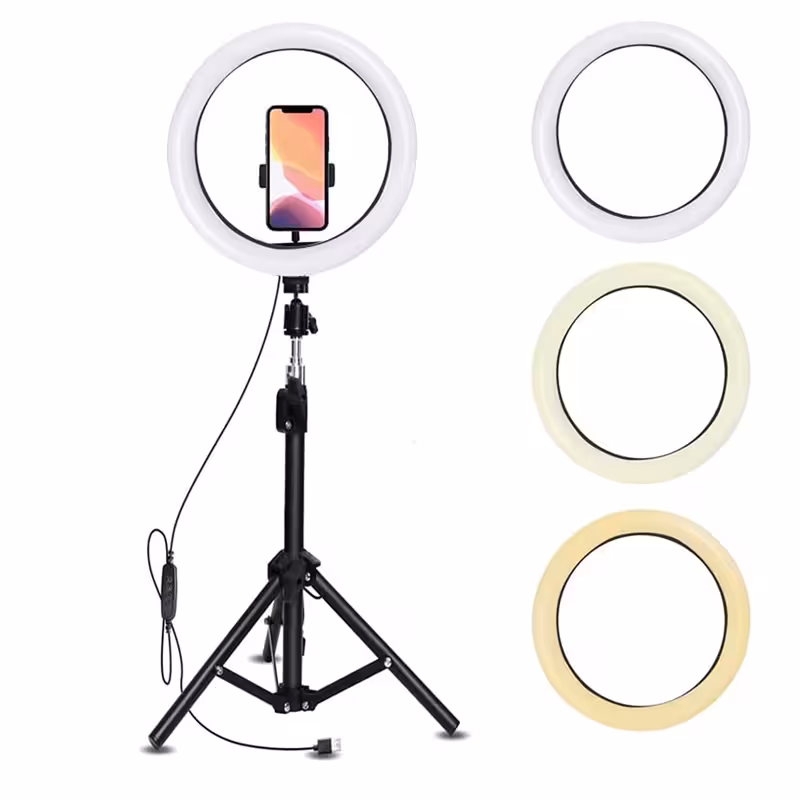 رینگ لایت 10 اینچ همراه پایه ا 10inch Ring Light