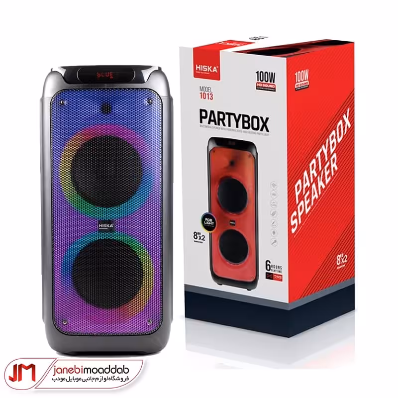 اسپیکر بلوتوثی چرخ دار پارتی باکس HISKA مدل 1013