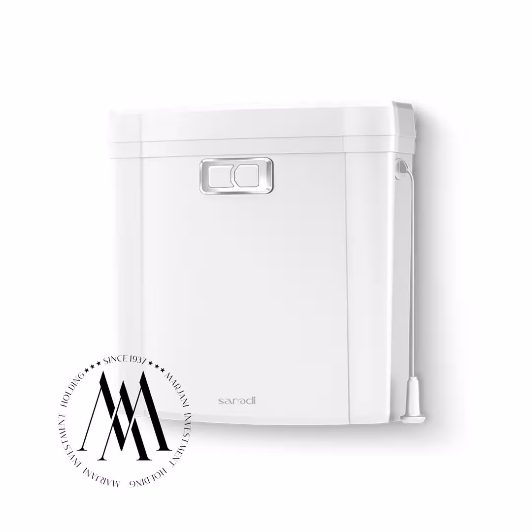 فلاش تانک ایمن آب مدل پرشین رنگ سفید کروم