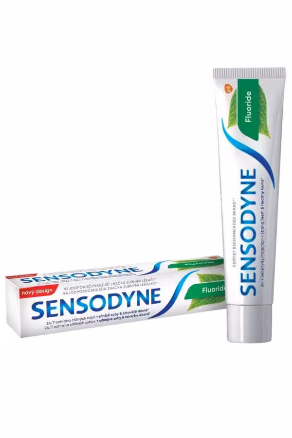 خمیردندان سنسوداین مدل fluoride حجم 75 میل حاوی رایحه نعنا و خاصیت خنک کنندگی ساخت انگلستان