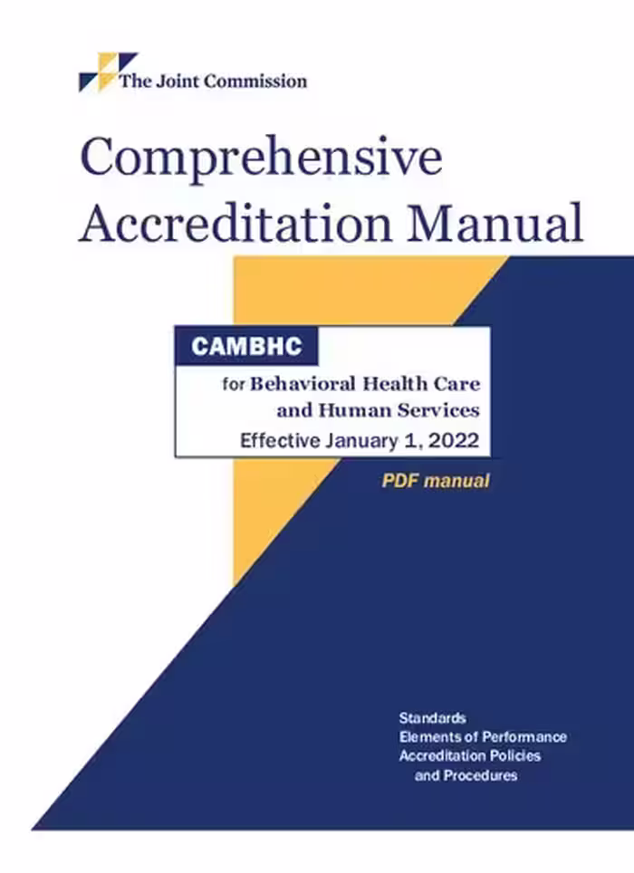 خرید و دانلود نسخه کامل کتاب 2022 Comprehensive Accreditation Manual for Behavioral Health Care and Human Services (CAMBHC)