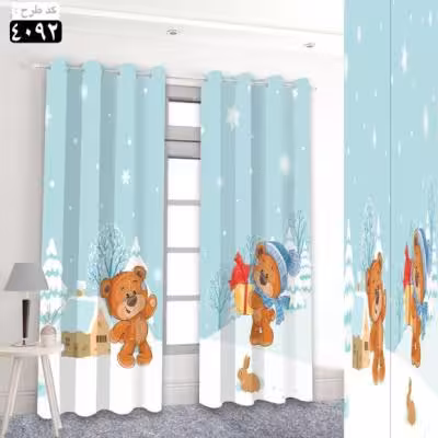 پرده تصویری طرح تدی در برف