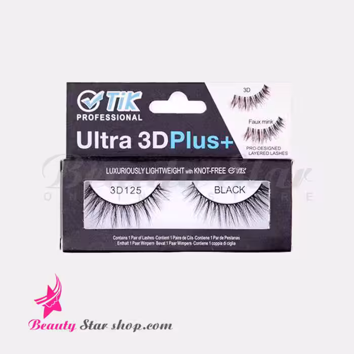 مژه مصنوعی الترا پلاس سه بعدی مو طبیعی تیک مدل 125