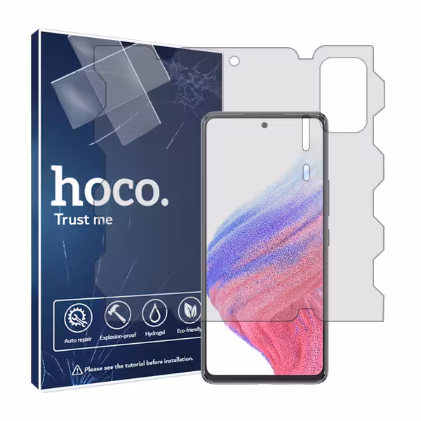 گلس فول کاور سامسونک Galaxy A53 5G مدل نانو هیدروژل شفاف برند هوکو کد L