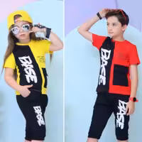 تیشرت و شلوارک دخترانه و پسرانه اسپرت سایز40تا50 ارسال رایگان 