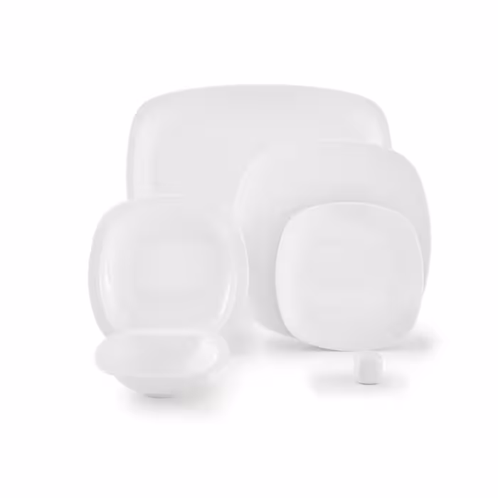 سرویس 27 پارچه 6 نفره طرح سفید کواترو