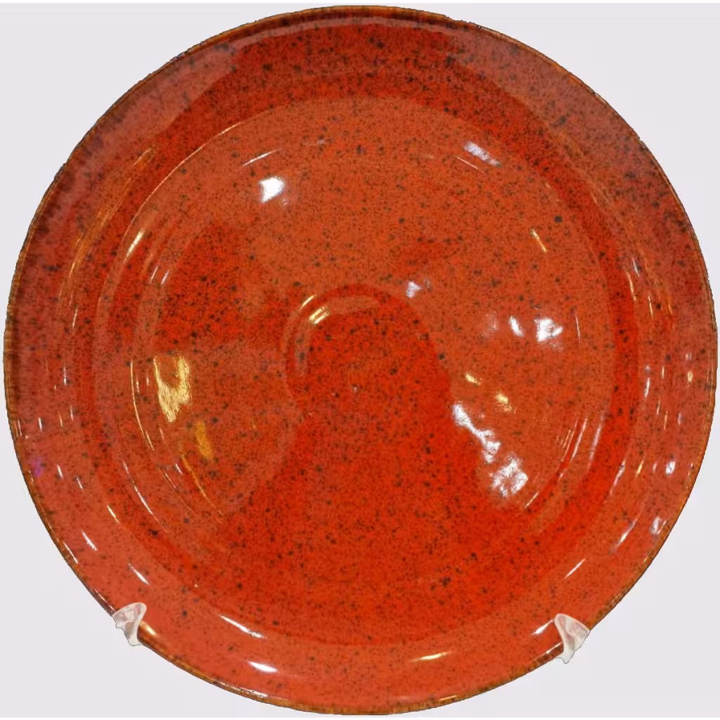 دیس سرامیکی گرد 32 دوریکا قرمز خالدار