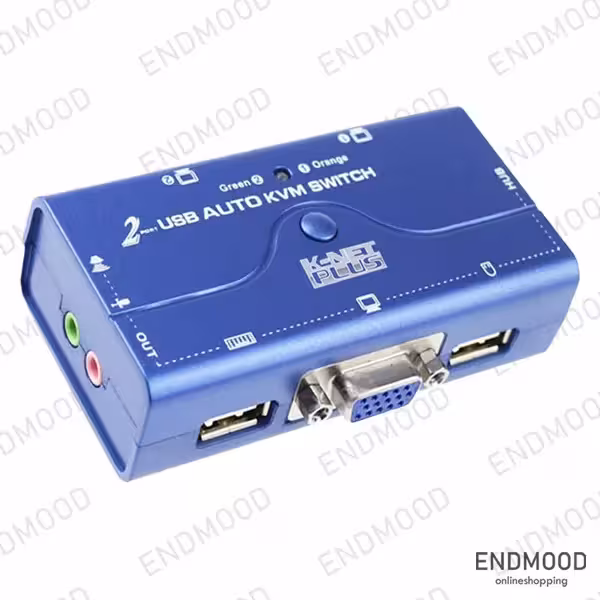 مانیتور سوئیچ VGA کی نت پلاس 2 پورت