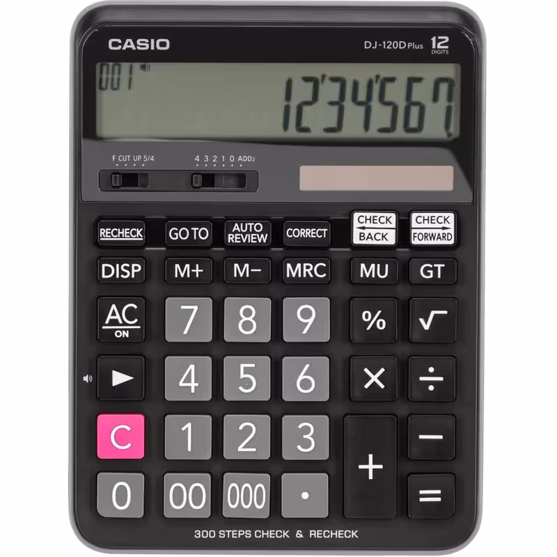 ماشین حساب کاسیو مدل DJ-120D Plus کدm102