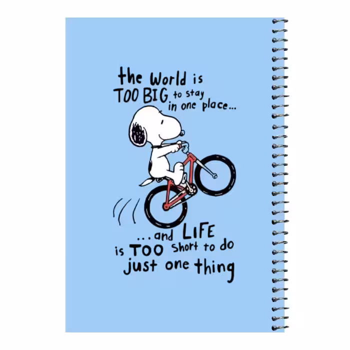 دفتر مشق 80 برگ اس جی مدل اسنوپی و دوچرخه