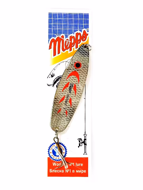 طعمه ماهیگیری قاشقک نقره ای خط قرمز mepps سایز 3 وزن 27 گرم