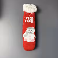 پاپوش ساقدار کف استپ دار طرح کریسمس