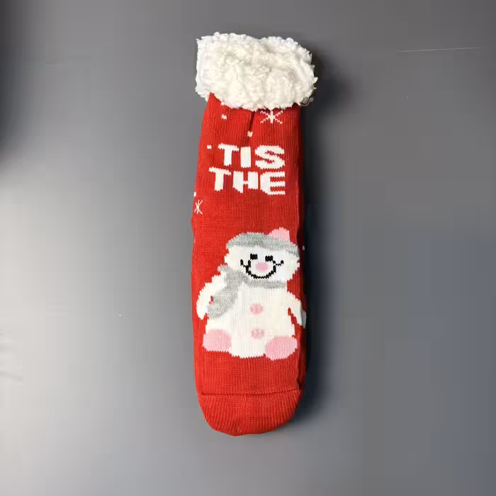 پاپوش ساقدار کف استپ دار طرح کریسمس