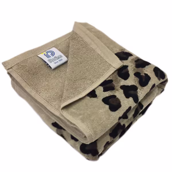 حوله دستی پودایران مدل پلنگی سایز 80×40 سانتی متر | کالا مکس