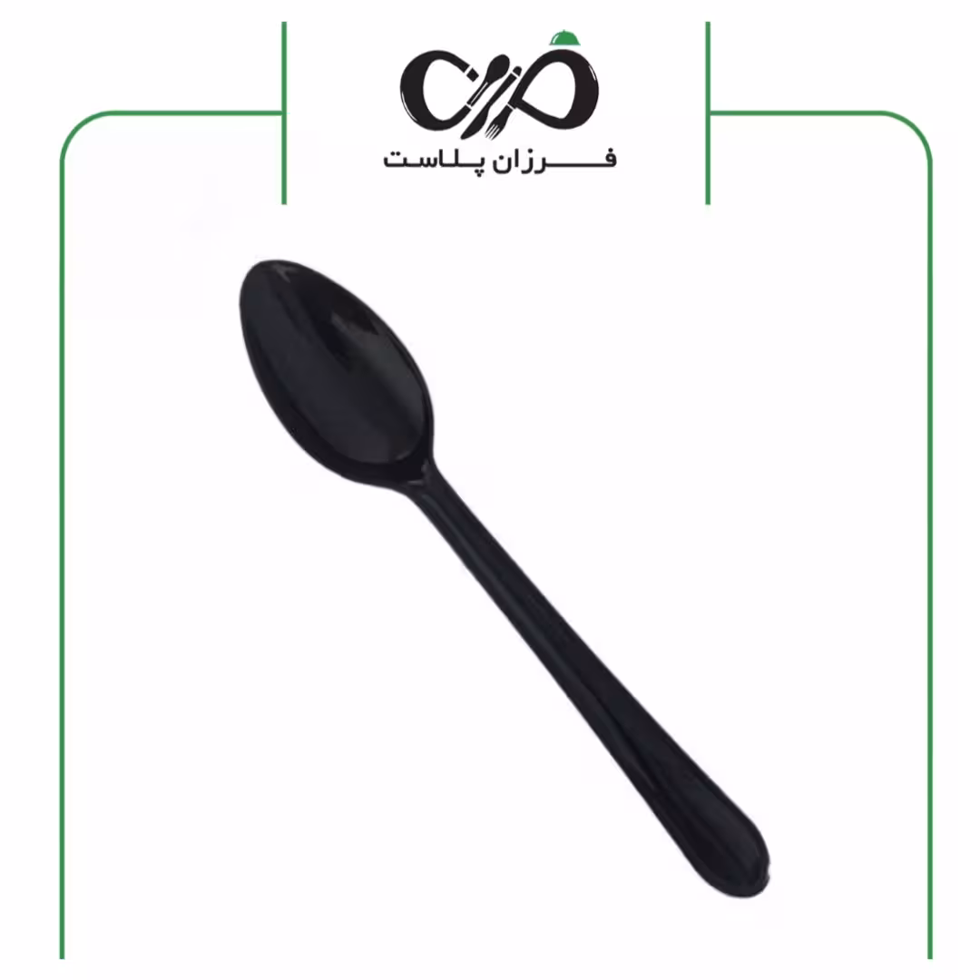 قاشق یکبار مصرف سوپر تاچ مشکی 50 عددی