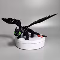 مدل سه بعدی بی دندون اژدها (stl)