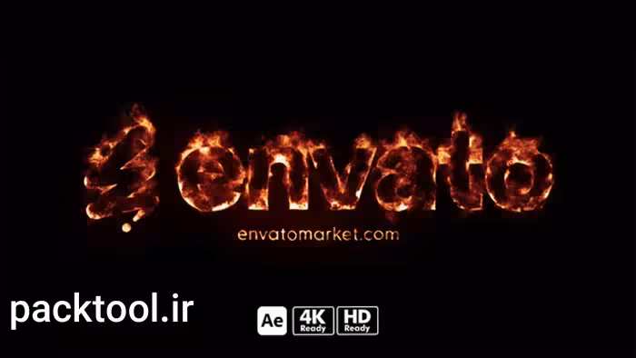 دانلود پروژه آماده افترافکت لوگو موشن آتش Logo In Fire - پک تول
