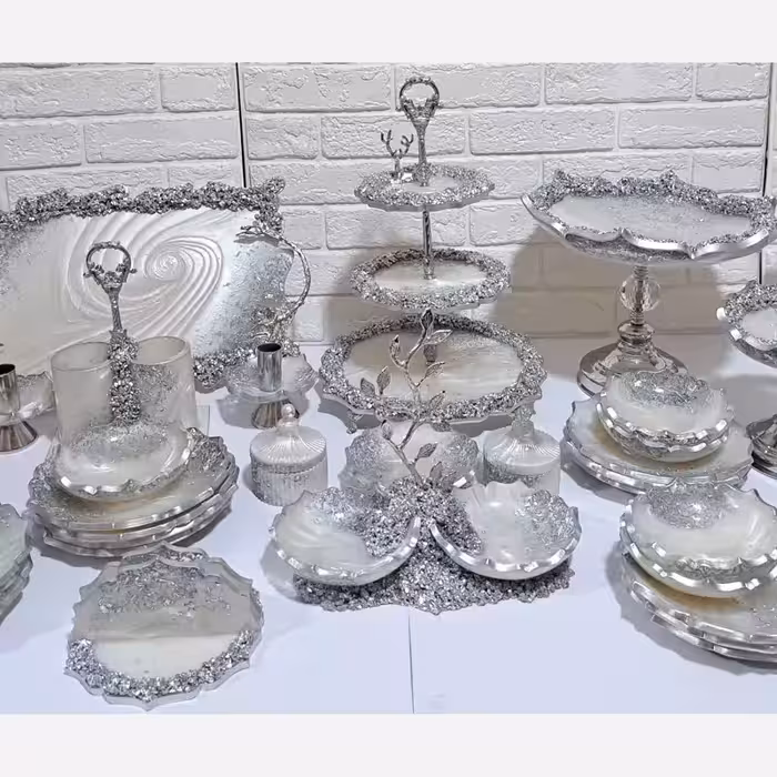 ظروف پذیرایی 6 نفره رزینی جهیزیه عروس