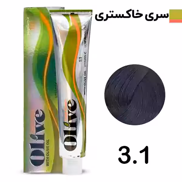رنگ مو الیو قهوه ای خاکستری تیره olive شماره 3.1