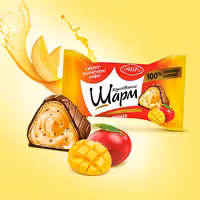 شکلات واپم ABK با مغز کرمی انبه بسته 1 کیلویی