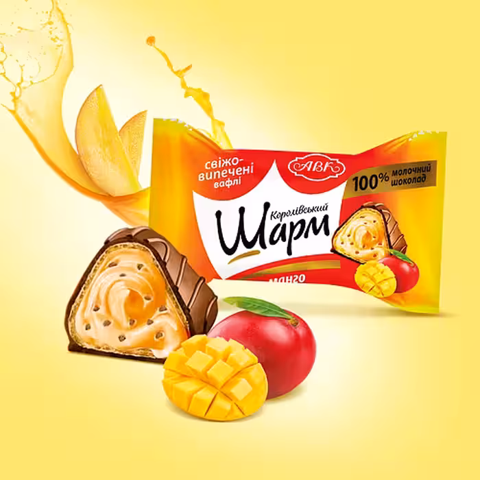 شکلات واپم ABK با مغز کرمی انبه بسته 1 کیلویی