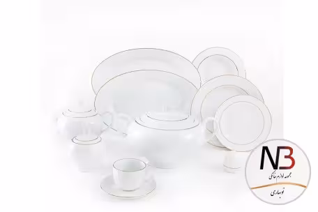 سرویس چینی 102 پارچه زرین مدل رادیانس خط طلا