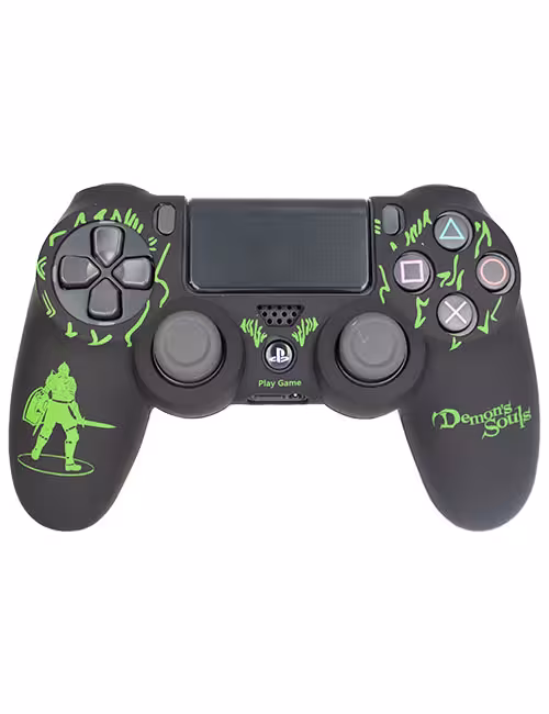 روکش محافظ دسته PS4 لیزری مشکی سبز طرح دیمون سولز
