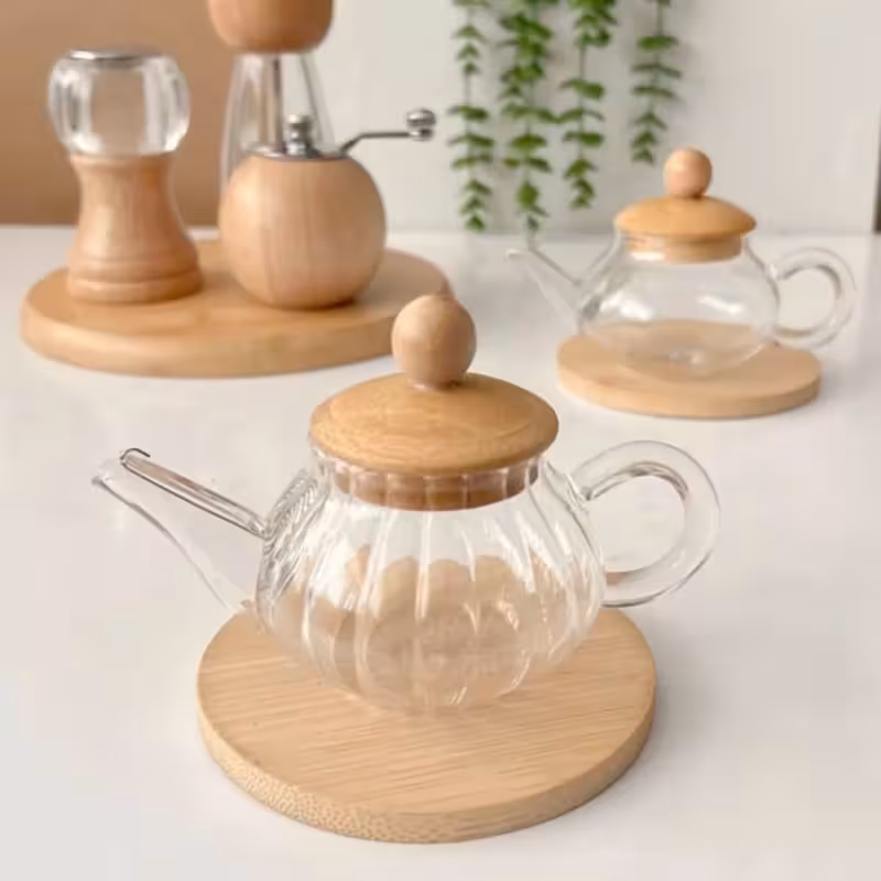 قوری زعفران درب چوبی خارجی | amazonchi