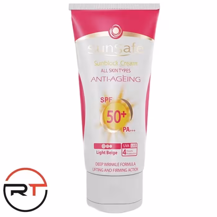ضد آفتاب بژ روشن SPF50 ضد چروک سان سیف
