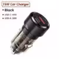 شارژر فندکی خودرو توکی (USB-C USB-A/45w 30w) Toocki 75W Car Charger مشکی
