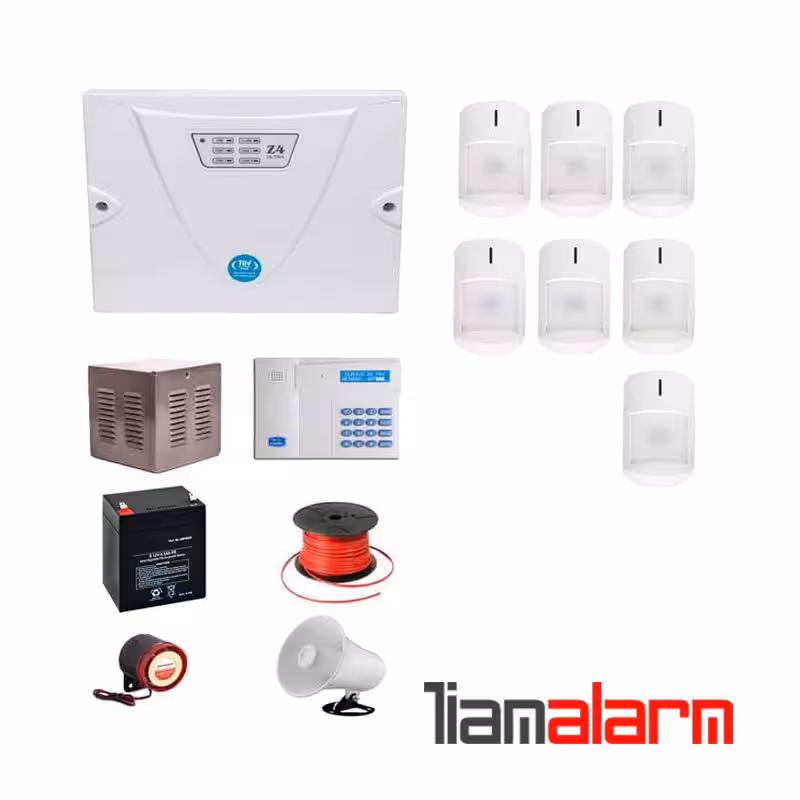 پکیج دزدگیر اماکن باسیم مدل کلاسیک سیم کارتی و تلفنی CGA7