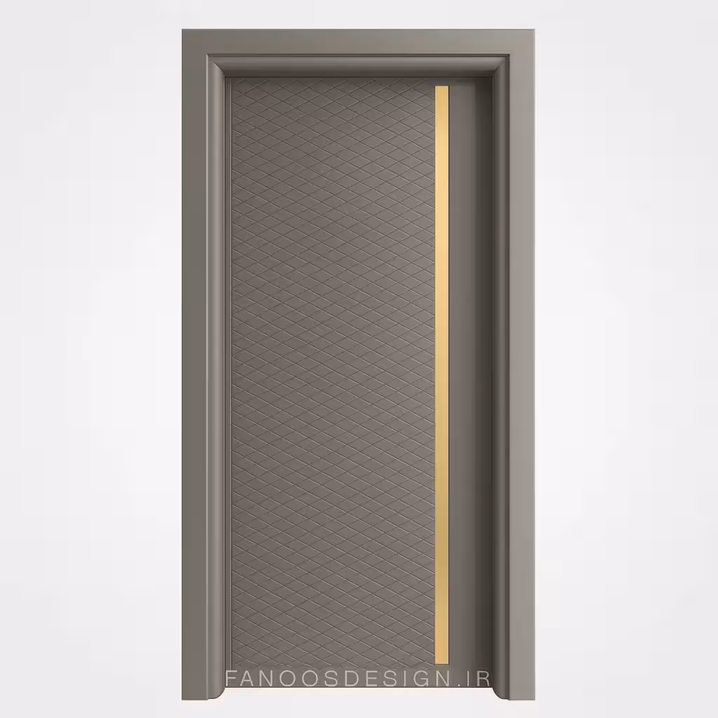 درب طوسی مدرن با نوار طلایی عمودی کد 30250