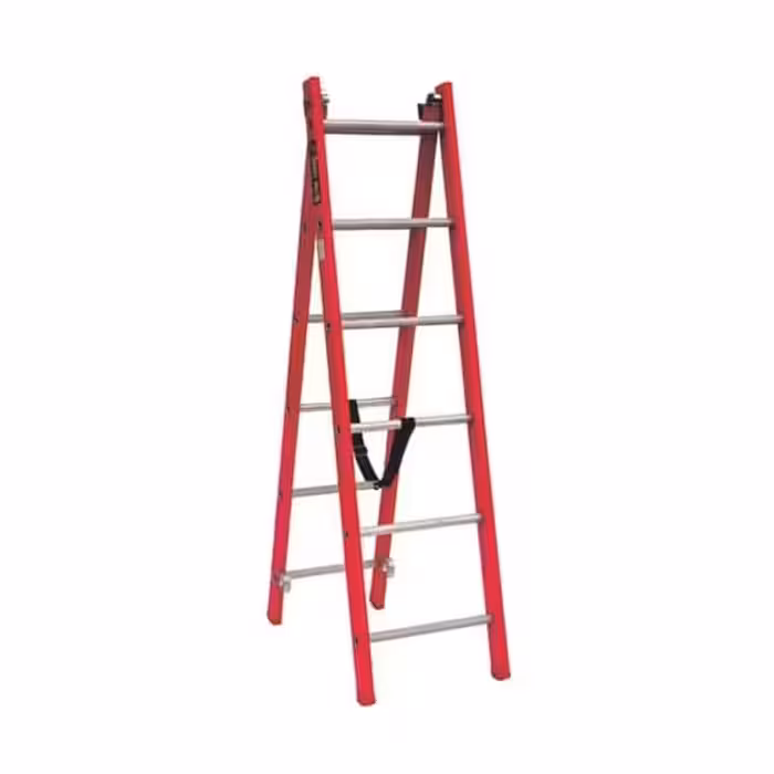 نردبان 10 پله 2 تکه آلوم پارس پله مدل تک صنعت 3 متری