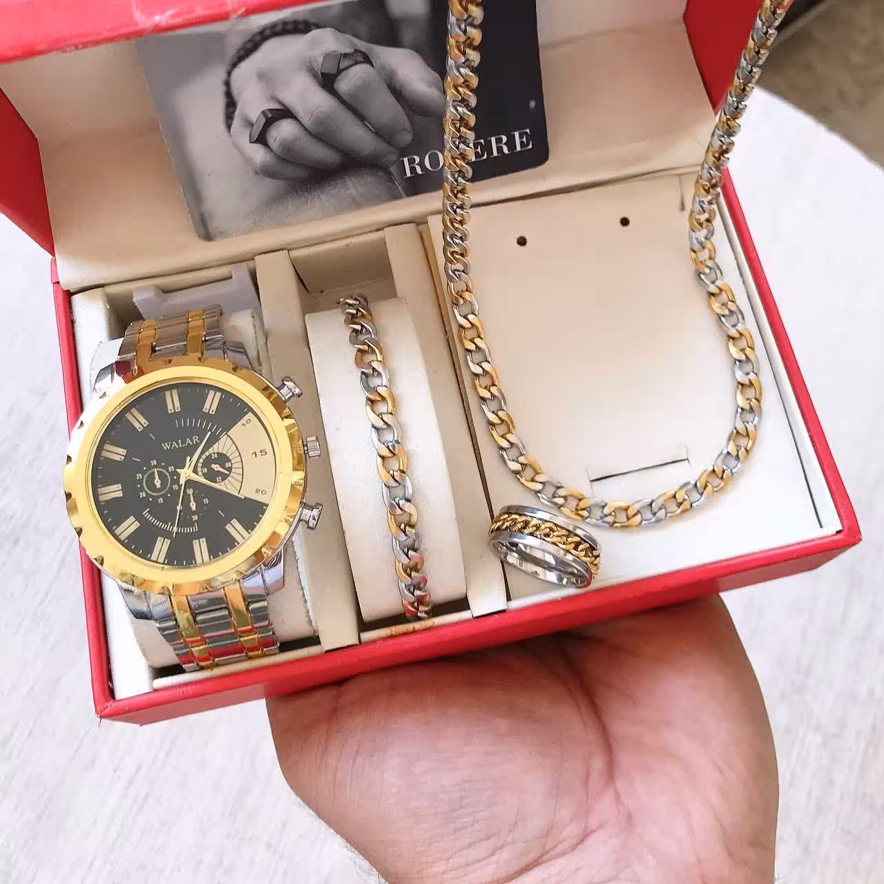 ست لوکس مردانه با ساعت والار 345400490