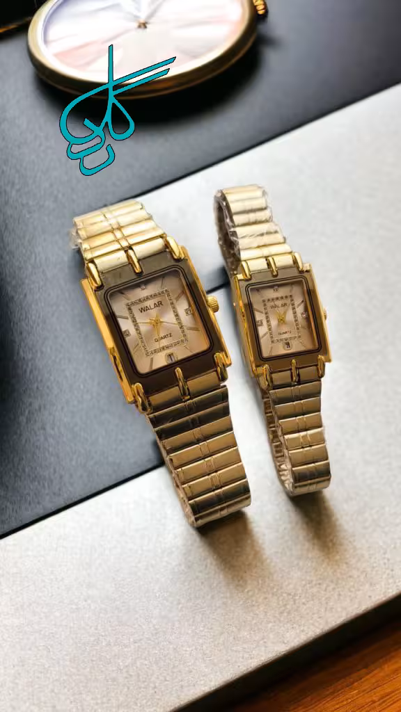 خرید ست ساعت مردانه و زنانه مارک والار رنگ ثابت با کیفیت دارای رنگ بندی کد 2115683 - ردگل