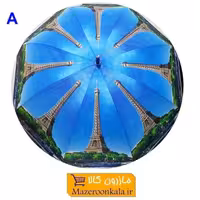 چتر زنانه طرح برج ایفل دسته عصایی 8 فنر HCH-011