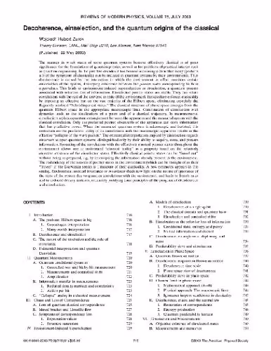خرید و دانلود نسخه کامل کتاب Decoherence, einselection,and the quantum origins of the classical