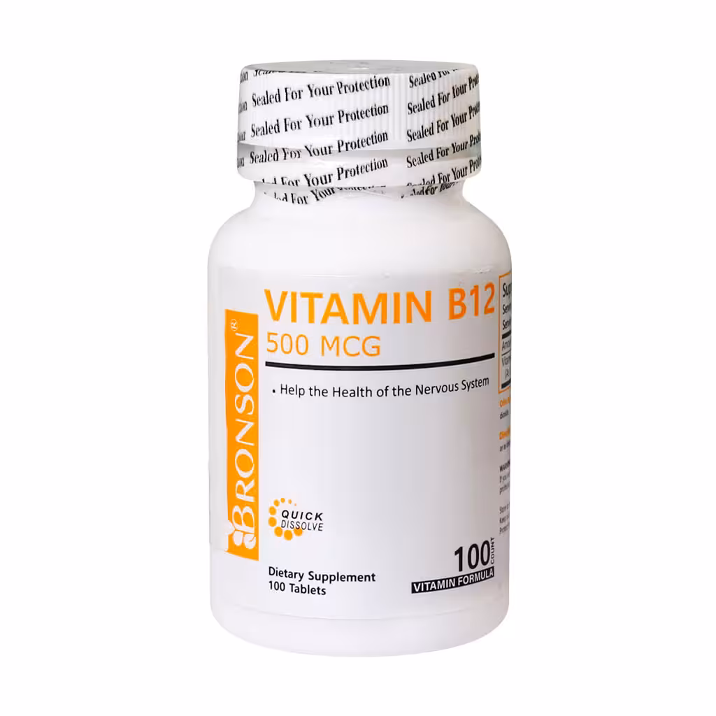 قرص ویتامین ب12 برونسون 500 میکروگرم | Bronson Vitamin B12
