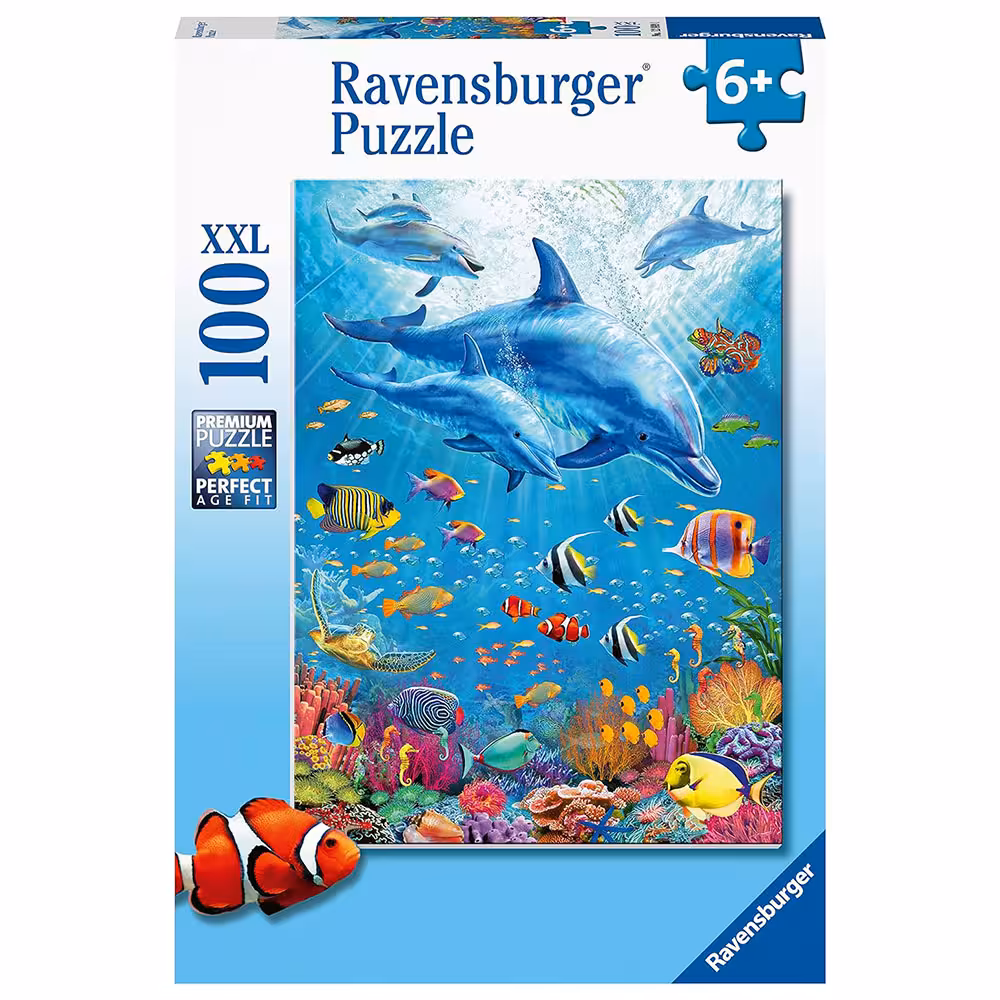 پازل 100 قطعه Ravensburger طرح دلفین‌ها