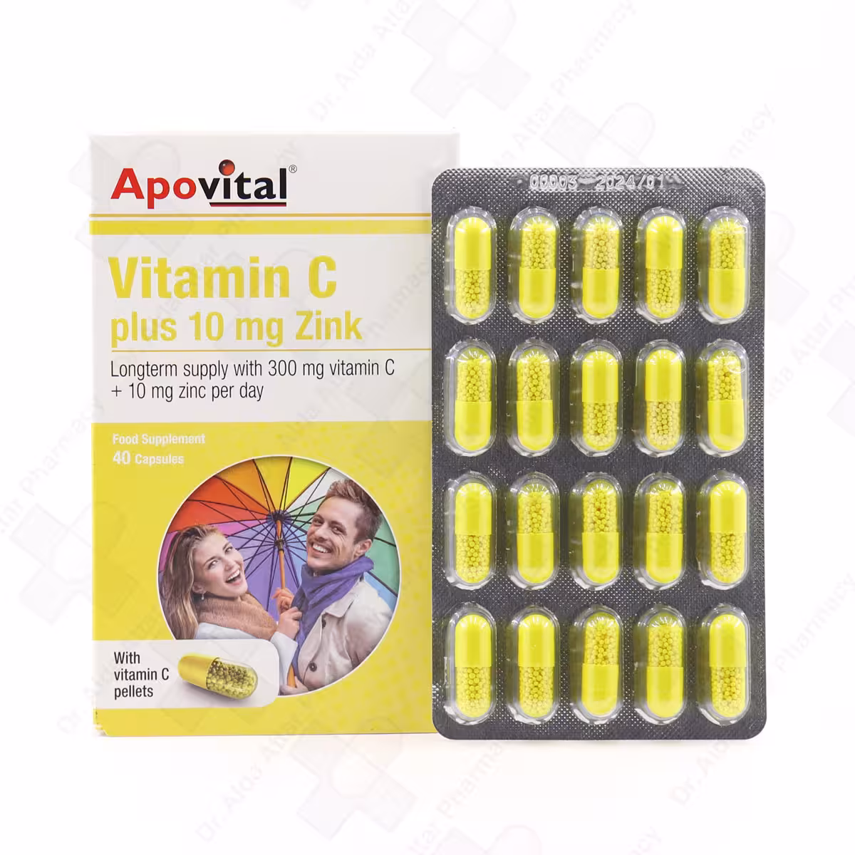 کپسول ویتامین C و زینک آپوویتال 40 عددی