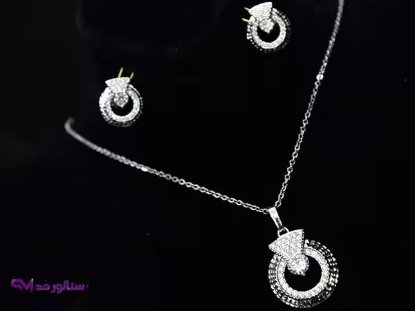 نیم ست استیل ژوپینگ نگین دار N8033