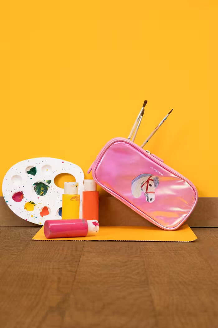 جامدادی دخترانه صورتی یو اس پولو