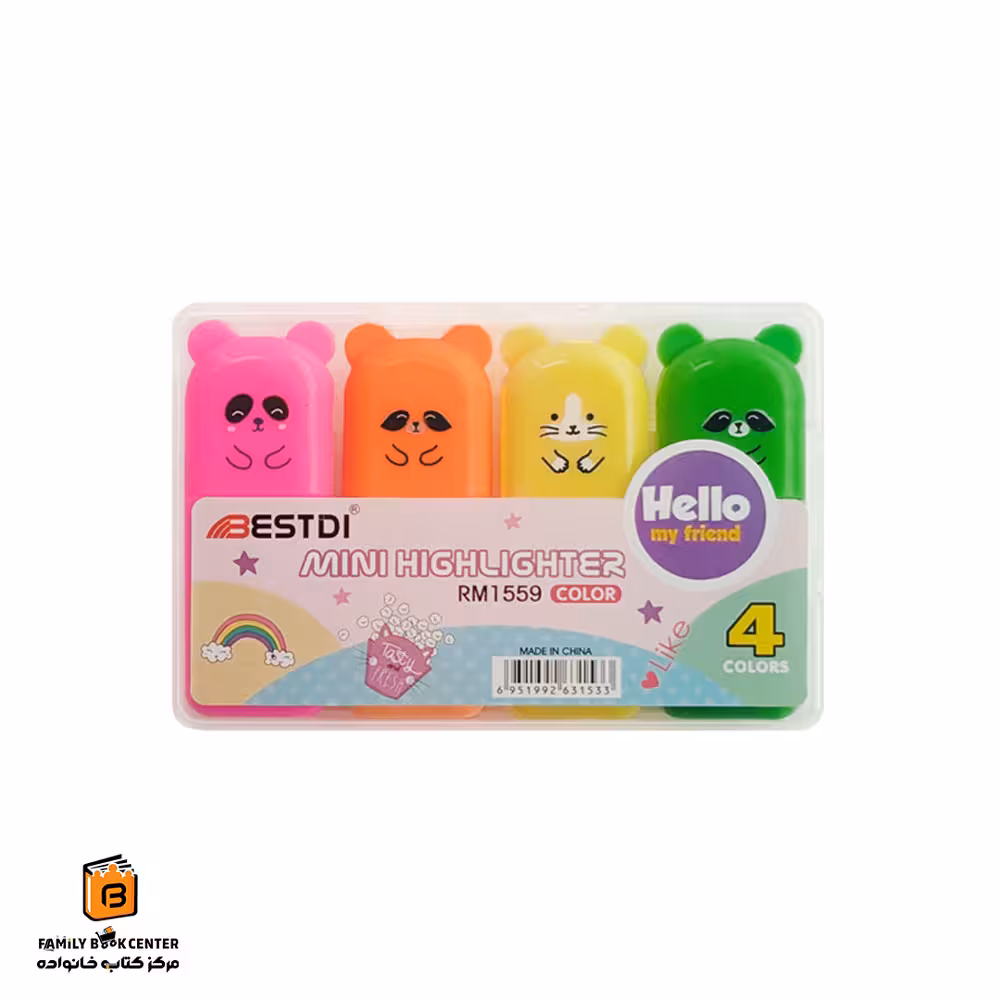 هایلایتر 4 رنگ نئونی فانتزی