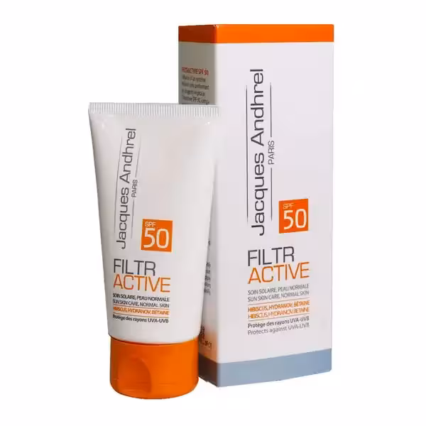 کرم ضد آفتاب بی رنگ 50 SPF پوست خشک و معمولی ژاک آندرل 50 میلی لیتر Jacques Andhrel