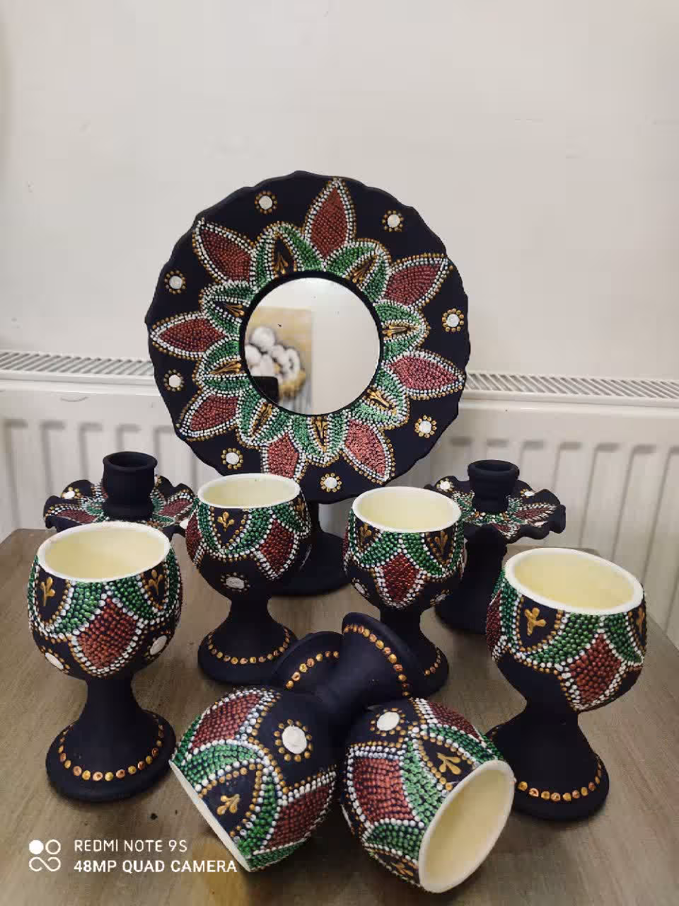 هفت سین پایه دار سفالی کد 101221