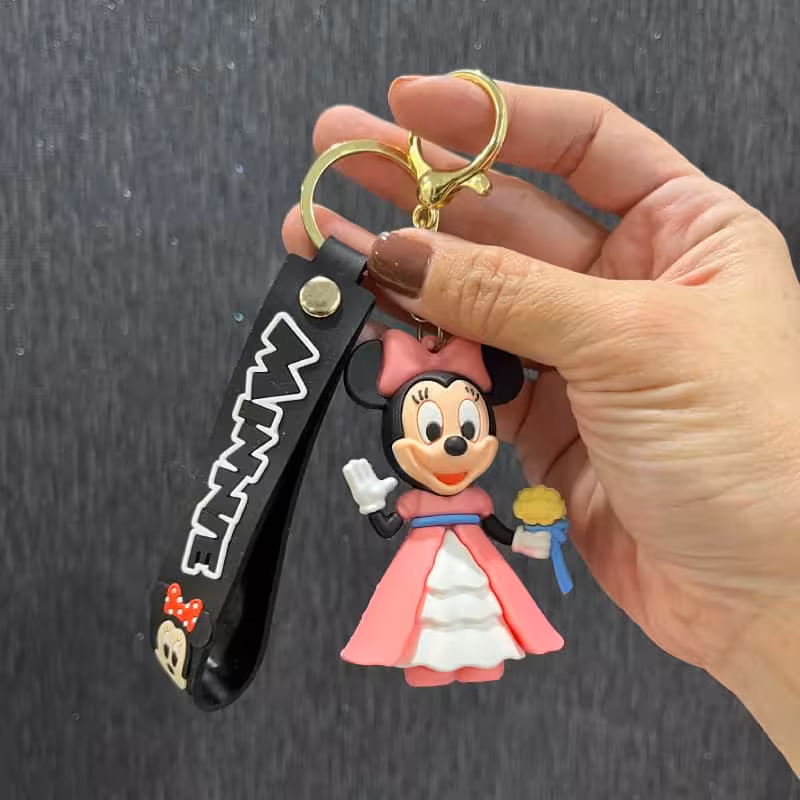 جاکلیدی سیلیکونی طرح مینی موس گل دار