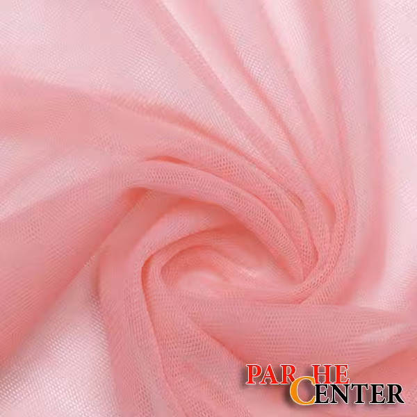 پارچه تور صورتی عرض 150