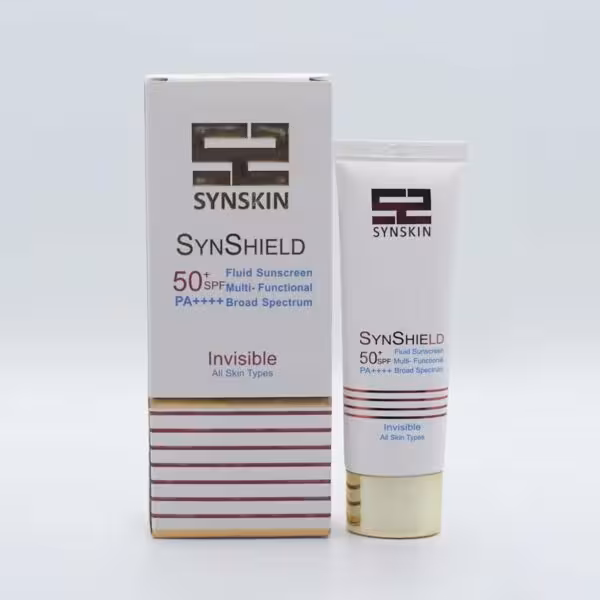 ضد آفتاب فلوئید 50  SPF ساین شیلد ساین اسکین، بی رنگ، مناسب انواع پوست