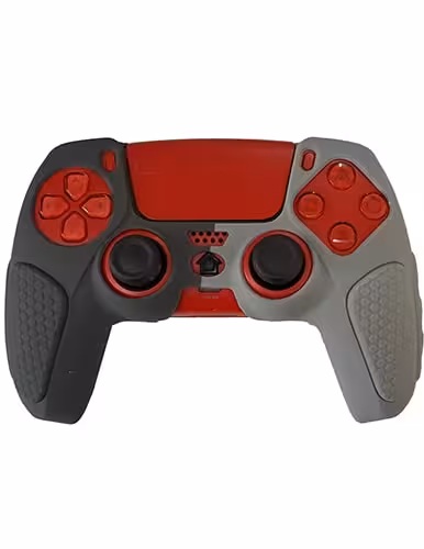 روکش دسته PS5 مدل ضد لغزش دورنگ طوسی